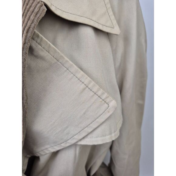 Rentrayage Women's Dr. Watson Mixed Media Layered Trench Coat Size Large - Picture 6 of 12